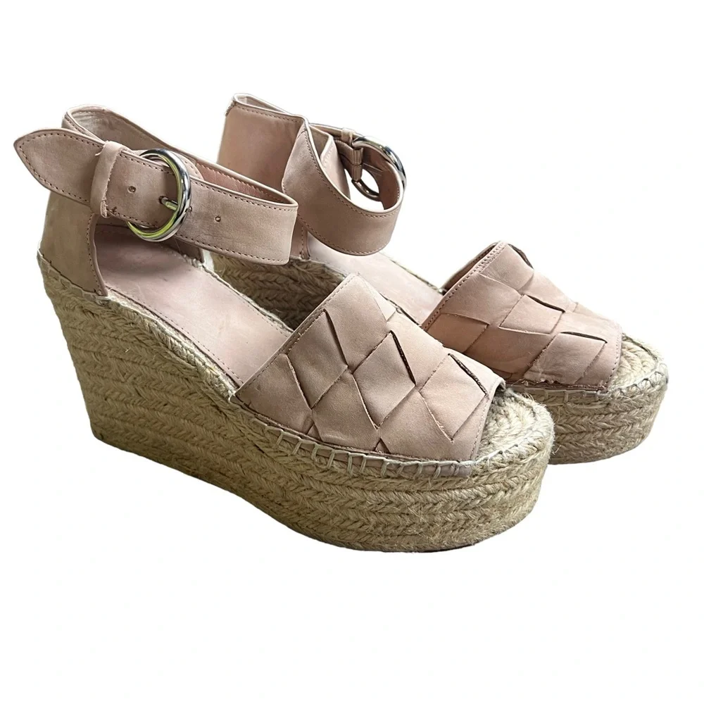 Marc Fisher Woman's Ladella‎ Espadrille Platform Wedge Sandal SZ 8.5